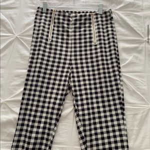Pretty Little Thing Gingham Pants with Gold Zipper